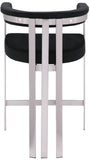 Marcello Counter Stool Set of 2 - Elegant Velvet Seating with Durable Chrome Frame for Modern Homes