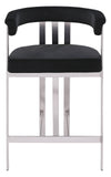 Marcello Counter Stool Set of 2 - Elegant Velvet Seating with Durable Chrome Frame for Modern Homes