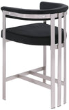 Marcello Counter Stool Set of 2 - Elegant Velvet Seating with Durable Chrome Frame for Modern Homes