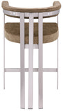 Marcello Counter Stool Set of 2 - Elegant Velvet Seating with Durable Chrome Frame for Modern Homes