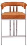 Marcello Counter Stool Set of 2 - Elegant Velvet Seating with Durable Chrome Frame for Modern Homes