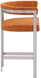 Marcello Counter Stool Set of 2 - Elegant Velvet Seating with Durable Chrome Frame for Modern Homes