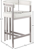 Marcello Counter Stool Set of 2 - Elegant Velvet Seating with Durable Chrome Frame for Modern Homes