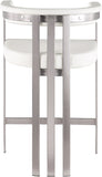 Marcello Counter Stool Set of 2 - Elegant Velvet Seating with Durable Chrome Frame for Modern Homes