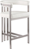 Marcello Counter Stool Set of 2 - Elegant Velvet Seating with Durable Chrome Frame for Modern Homes