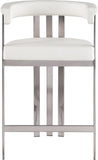 Marcello Counter Stool Set of 2 - Elegant Velvet Seating with Durable Chrome Frame for Modern Homes