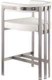Marcello Counter Stool Set of 2 - Elegant Velvet Seating with Durable Chrome Frame for Modern Homes