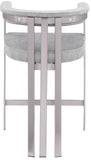 Marcello Counter Stool Set of 2 - Elegant Velvet Seating with Durable Chrome Frame for Modern Homes