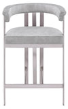 Marcello Counter Stool Set of 2 - Elegant Velvet Seating with Durable Chrome Frame for Modern Homes