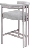 Marcello Counter Stool Set of 2 - Elegant Velvet Seating with Durable Chrome Frame for Modern Homes