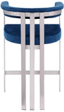 Marcello Counter Stool Set of 2 - Elegant Velvet Seating with Durable Chrome Frame for Modern Homes