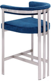 Marcello Counter Stool Set of 2 - Elegant Velvet Seating with Durable Chrome Frame for Modern Homes