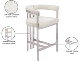 Marcello Counter Stool Set of 2 - Elegant Velvet Seating with Durable Chrome Frame for Modern Homes