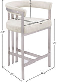 Marcello Counter Stool Set of 2 - Elegant Velvet Seating with Durable Chrome Frame for Modern Homes
