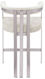 Marcello Counter Stool Set of 2 - Elegant Velvet Seating with Durable Chrome Frame for Modern Homes