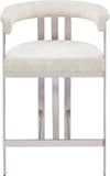 Marcello Counter Stool Set of 2 - Elegant Velvet Seating with Durable Chrome Frame for Modern Homes