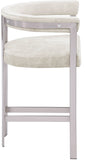 Marcello Counter Stool Set of 2 - Elegant Velvet Seating with Durable Chrome Frame for Modern Homes