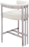 Marcello Counter Stool Set of 2 - Elegant Velvet Seating with Durable Chrome Frame for Modern Homes