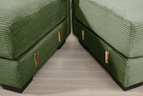 DESEO 170" 4-Seater Sofa with 2 Ottomans