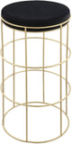 Rebar Velvet Counter Stool - Chic Black Velvet with Gold Finish for Modern Kitchen & Bar Decor