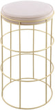 Rebar Velvet Counter Stool - Chic Black Velvet with Gold Finish for Modern Kitchen & Bar Decor