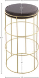 Rebar Velvet Counter Stool - Chic Black Velvet with Gold Finish for Modern Kitchen & Bar Decor