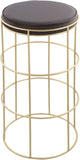 Rebar Velvet Counter Stool - Chic Black Velvet with Gold Finish for Modern Kitchen & Bar Decor