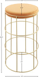 Rebar Velvet Counter Stool - Chic Black Velvet with Gold Finish for Modern Kitchen & Bar Decor