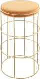 Rebar Velvet Counter Stool - Chic Black Velvet with Gold Finish for Modern Kitchen & Bar Decor