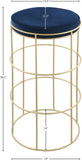 Rebar Velvet Counter Stool - Chic Black Velvet with Gold Finish for Modern Kitchen & Bar Decor