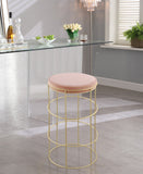Rebar Velvet Counter Stool - Chic Black Velvet with Gold Finish for Modern Kitchen & Bar Decor