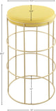 Rebar Velvet Counter Stool - Chic Black Velvet with Gold Finish for Modern Kitchen & Bar Decor