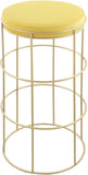 Rebar Velvet Counter Stool - Chic Black Velvet with Gold Finish for Modern Kitchen & Bar Decor