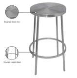 Tyson Contemporary Counter Stool with Elegant Brushed Finish - Perfect for Kitchen or Home Bar