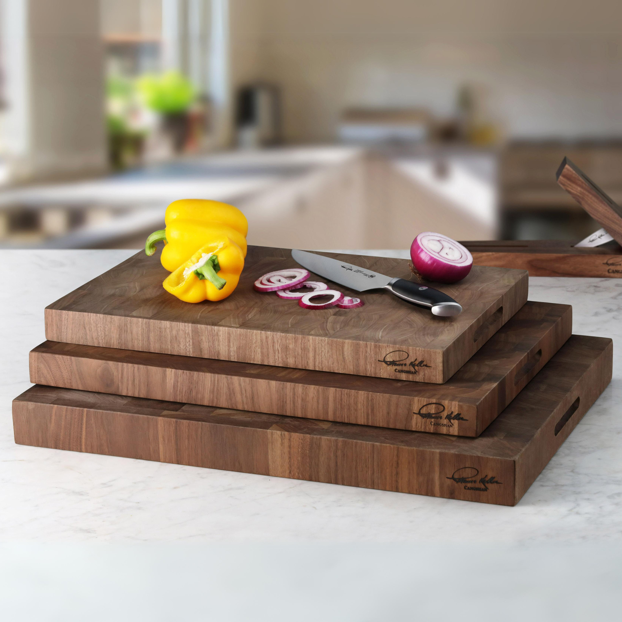 TKSC Walnut End-Grain Cutting Board, 16x22x2.0", Thomas Keller Signature Collection, Crafted in USA, 1022360