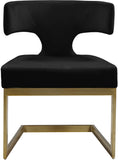 Alexandra Velvet Dining Chair - Contemporary Design with Luxurious Comfort and Durable Gold Base