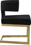 Alexandra Velvet Dining Chair - Contemporary Design with Luxurious Comfort and Durable Gold Base