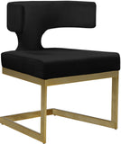 Alexandra Velvet Dining Chair - Contemporary Design with Luxurious Comfort and Durable Gold Base