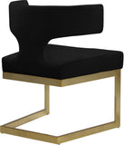 Alexandra Velvet Dining Chair - Contemporary Design with Luxurious Comfort and Durable Gold Base