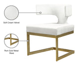 Alexandra Velvet Dining Chair - Contemporary Design with Luxurious Comfort and Durable Gold Base