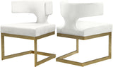 Alexandra Velvet Dining Chair - Contemporary Design with Luxurious Comfort and Durable Gold Base