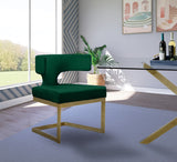 Alexandra Velvet Dining Chair - Contemporary Design with Luxurious Comfort and Durable Gold Base