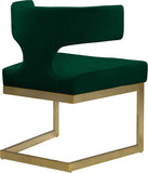 Alexandra Velvet Dining Chair - Contemporary Design with Luxurious Comfort and Durable Gold Base