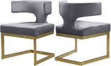 Alexandra Velvet Dining Chair - Contemporary Design with Luxurious Comfort and Durable Gold Base