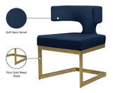 Alexandra Velvet Dining Chair - Contemporary Design with Luxurious Comfort and Durable Gold Base