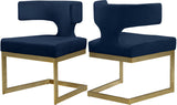 Alexandra Velvet Dining Chair - Contemporary Design with Luxurious Comfort and Durable Gold Base