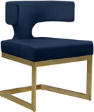 Alexandra Velvet Dining Chair - Contemporary Design with Luxurious Comfort and Durable Gold Base