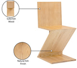 Magani Dining Chair Set of 2 - Stylish Mid-Century Design Crafted from Solid Ash Wood for Modern Homes