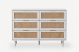 NESTO 43" Modern Rattan Drawer Cabinet