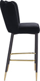 Lily Contemporary Bar Stool Set - Elegant Tufted Design with Gold-Tipped Legs for Luxe Appeal